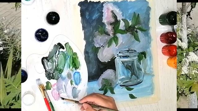 Как нарисовать веточку черёмухи? Рисуем с Любовью Draw with Love смотреть онлайн