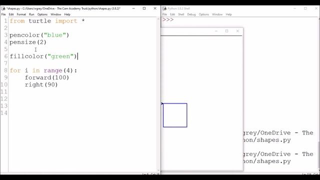 Drawing shapes in Python with Turtle смотреть онлайн