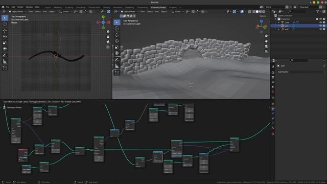 How to create procedural wall with blender geometry nodes смотреть онлайн