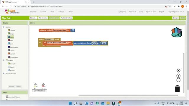 Create a 'Flip a Coin' Game in MIT App Inventor 2 || Random Numbers in MIT App Inventor || Game смотреть онлайн