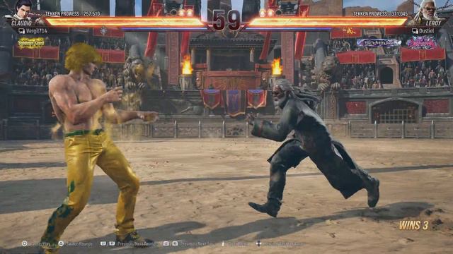 Tekken 8  Aggressive Leroy Player | Dustiel | Tekken 8 God Of Destruction Ranked
