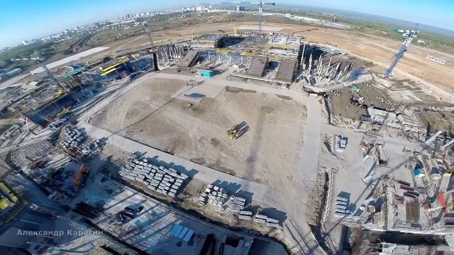 Темп стройки стадиона "Самара Арена"/ июнь 2014 - ноябрь 2016 / город Самара / Samara / Russia смотреть онлайн