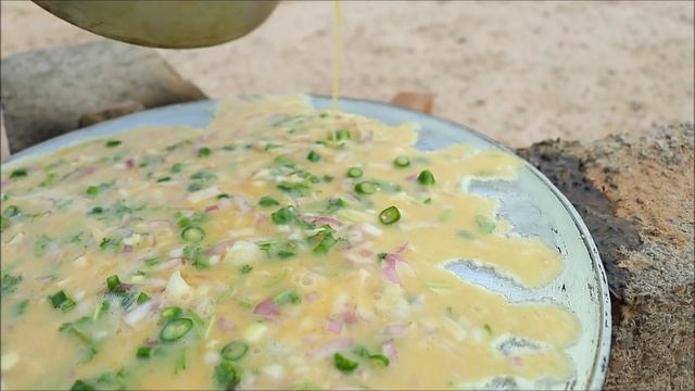 Big Ostrich Egg Omelette | Cooking skill | Village Food Channel смотреть онлайн