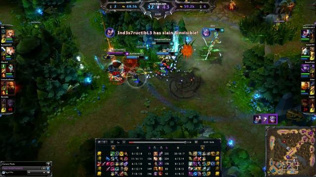 League of Legends Yasuo Penta Kill 1v5 by Ind3s7ructibl3 смотреть онлайн