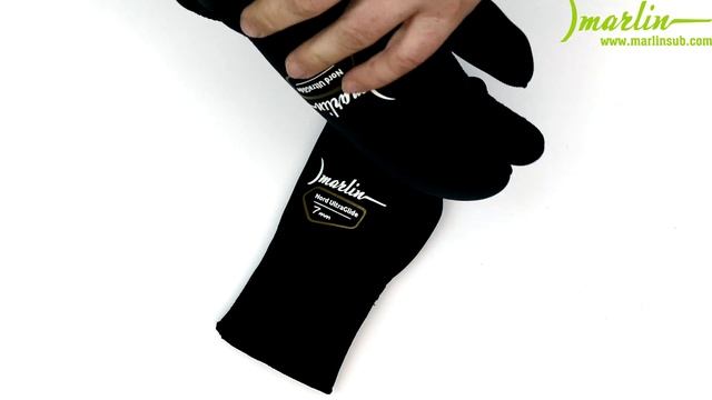 Перчатки трехпалые Marlin Nord Ultraglide Black 7 мм