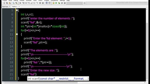 Dynamic memory allocation using realloc() || theory with code смотреть онлайн