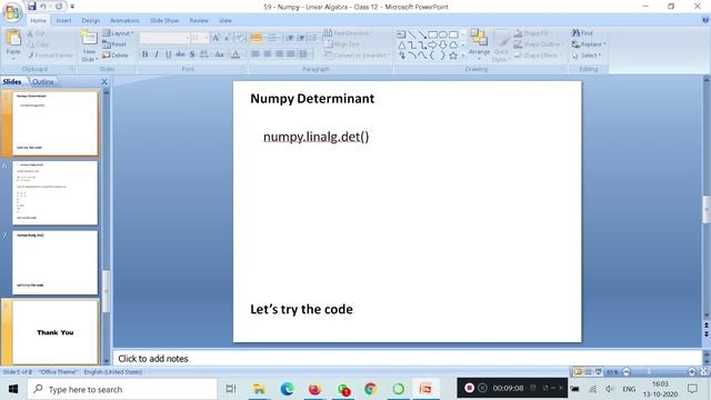 59 Numpy – Linear Algebra Class 12 смотреть онлайн