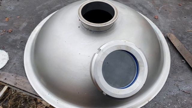 Устанавливаем смотровое окно в крышку перегонного куба Luxstahl 8M (Люкссталь 8М)