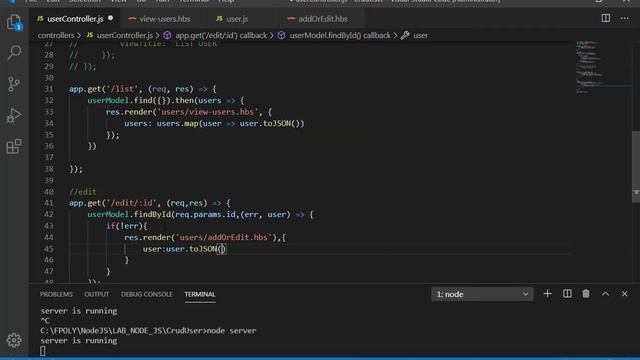 Web Server NodeJS CRUD user MongoDB P2 смотреть онлайн