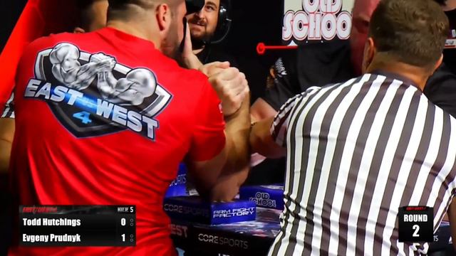 Todd Hutchings Vs Evgeny Prudnik Armwrestling Supermatch | East Vs West 4