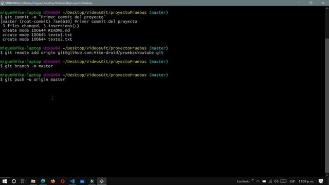 Subir archivos a Github y descargarlos a nuestra computadora | Git push y pull en 1 vídeo смотреть онлайн