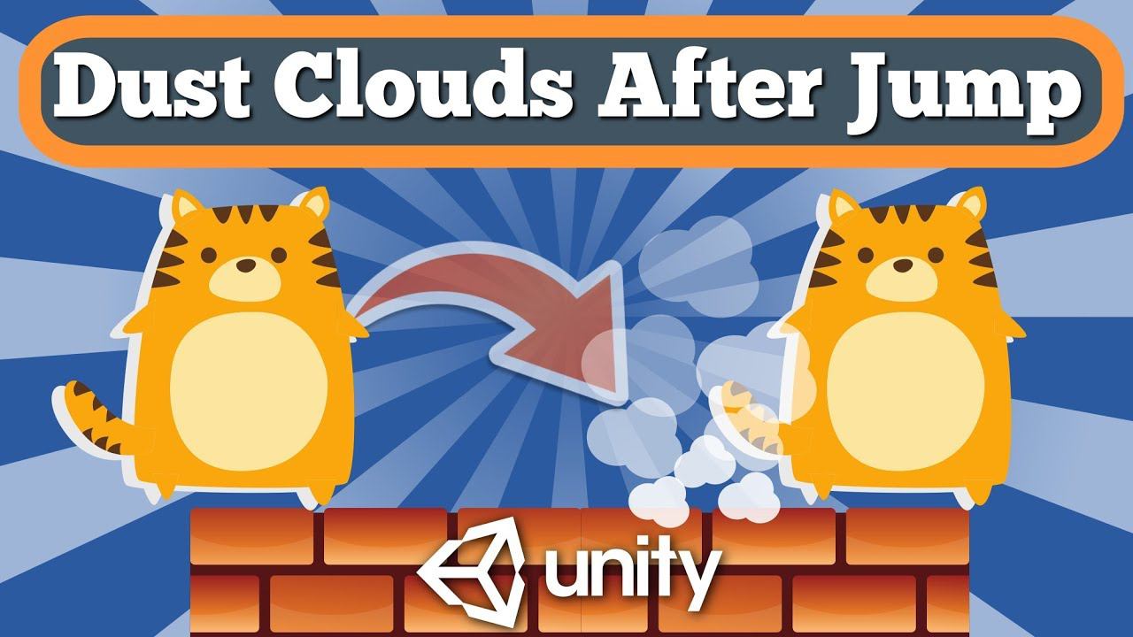 Unity 2D Tutorial How To Create Dust Cloud After Jump Effect For Simple Game Using Particle System. смотреть онлайн
