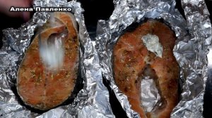 Как приготовить стейк из СЁМГИ в фольге в духовке. Рецепт вкусной красной рыбы ??