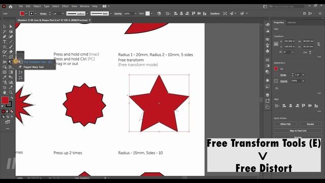 (Line and Shape) Star Shape | ADOBE ILLUSTRATOR 101 смотреть онлайн