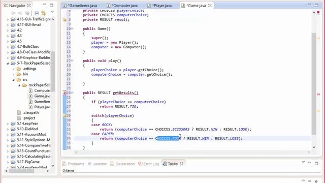 Java 5-7: Rock Paper Scissors (Enum, Inheritance, Java OOP) смотреть онлайн