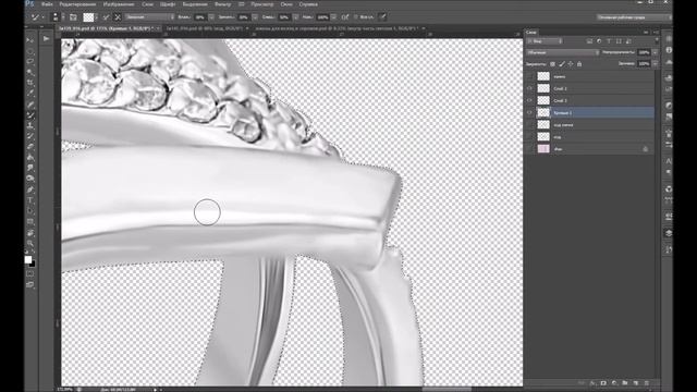 Ретушь кольца с комментариями. Retouched Ring with Comments.jewelry retouching смотреть онлайн