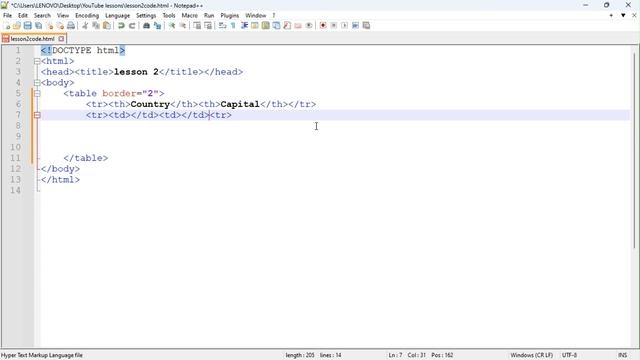 How to code in HTML| Lesson 2| Creating tables in a webpage смотреть онлайн
