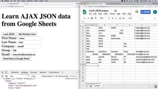 JSON+AJAX+API 0701 Google Sheet Data API смотреть онлайн