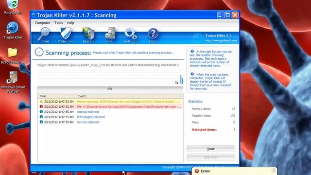 Windows Smart Warden virus removal with Trojan Killer смотреть онлайн