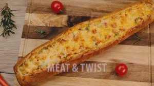Фаршированный багет в духовке! Просто и вкусно!