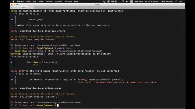 Advent of Code Day 12 in Rust, part A смотреть онлайн