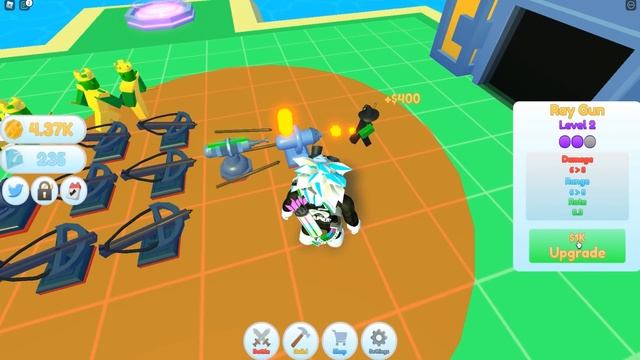 КУПИЛ ПУШКУ МАШИНГАН И ЗАЩИТИЛ ОСТРОВ ОТ МОНСТРОВ! ROBLOX Defense Island