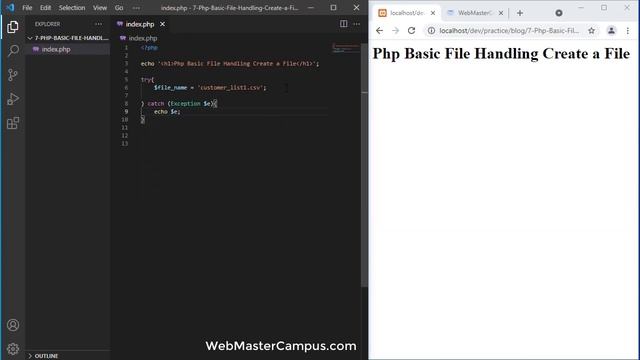 Create a file using PHP смотреть онлайн