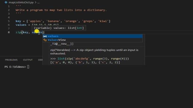 Map two lists into dictionary смотреть онлайн