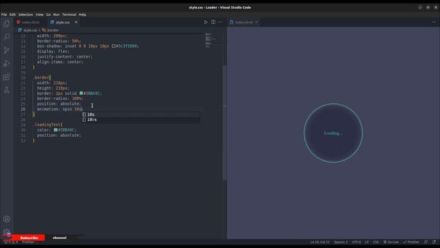 Create 3D Animation Loader using HTML and CSS смотреть онлайн