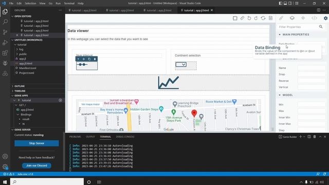 Create a web app with Genie Builder GUI - Julia Tutorial смотреть онлайн