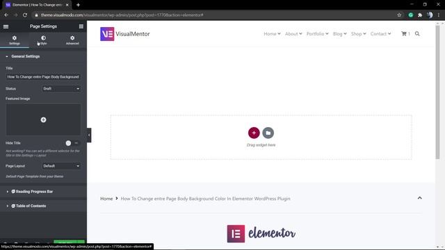 How To Change Entire Page Body Background Color In Elementor WordPress Plugin? смотреть онлайн