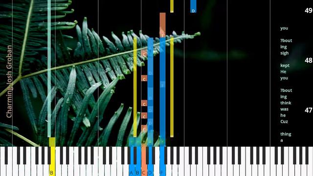 🎹Chord & Lyrics, Charming, Josh Groban, Synthesia Piano смотреть онлайн