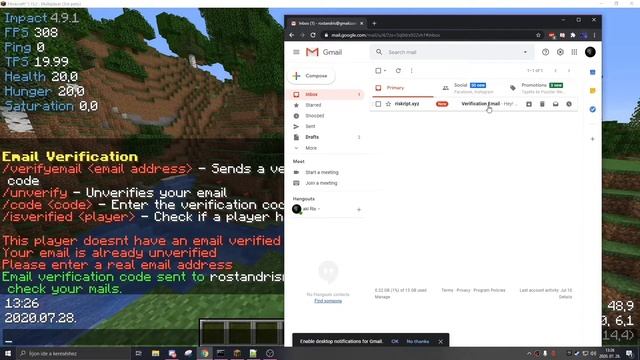 Email Verification Skript || 1.16 || Link your real email address to your profile || смотреть онлайн