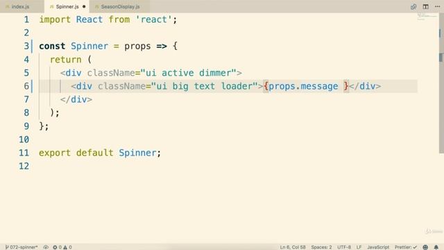 6.12 Specifying Default Props | Modern React with Redux [2019 Update] смотреть онлайн