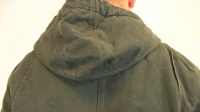 Carhartt Sandstone Hooded Multi-Pocket Jacket/Sherpa Lined J284