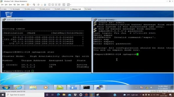 Checkpoint Firewall Active Standby Clustering Configuration and Troubleshooting in Checkpoint