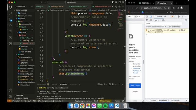 #7 Biblioteca AXIOS - IONIC CON VUE JS desde cero смотреть онлайн