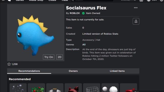 NEW ROBLOX *FREE ITEM*! (PROMO CODE) | How To Get The Socialsaurus Rex Roblox 2020 Promocode смотреть онлайн