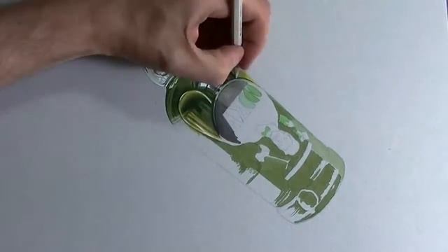 Рисунок карандашами бутылка смотреть онлайн