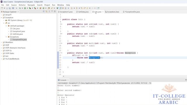 #46 Creating your Own Exception - Java Arabic смотреть онлайн
