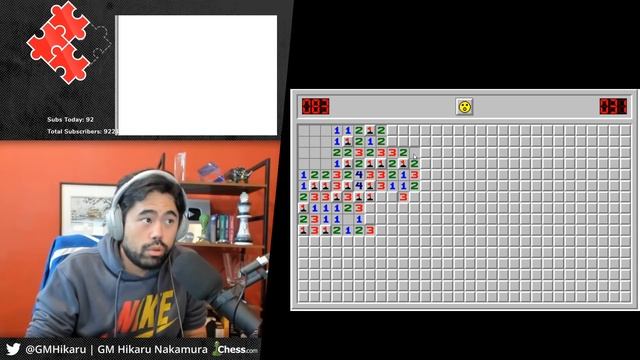 Chess SuperGM Hikaru Nakamura Takes On Minesweeper
