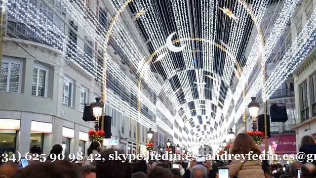 Шоу Рождественских огней в Малаге смотреть онлайн