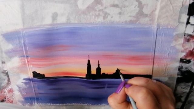 Мастер-класс по рисованию "Городской пейзаж" смотреть онлайн