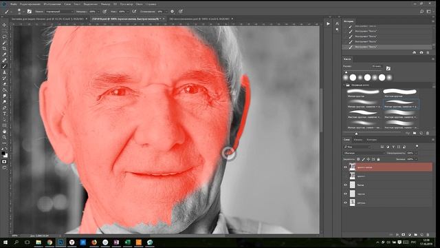 9. Маска. Как вырезать фон из фотографии с помощью Маски в Photoshop. смотреть онлайн