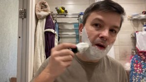 Бритьё станком «БАЙКАЛ» (ABS) с уставшим лезвием и на минимальных настройках агрессии