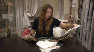 #712. Красивые шторы для светлой бежевой спальни