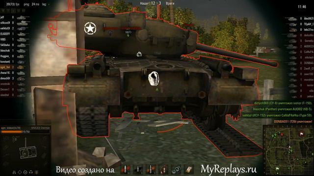 WOT: Мурованка - M4A3E8 Sherman смотреть онлайн