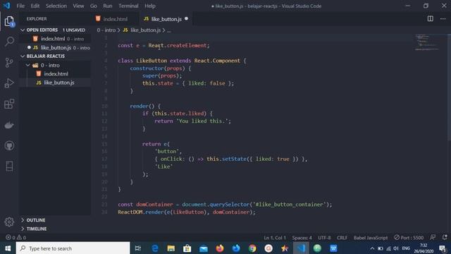 Belajar ReactJs #2 Menambahkan React pada Project смотреть онлайн