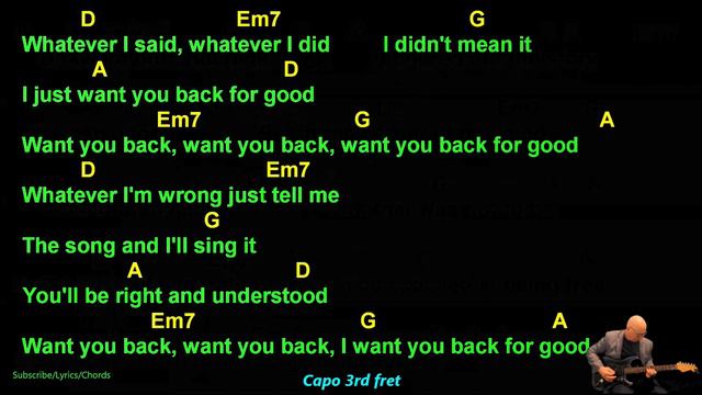 Take That - Back For Good - Lyrics Chords Vocals смотреть онлайн