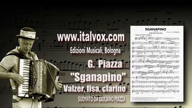 G. Piazza, "Sganapino", Valzer. Fisarmonica, Clarinetto. Con partitura completa смотреть онлайн